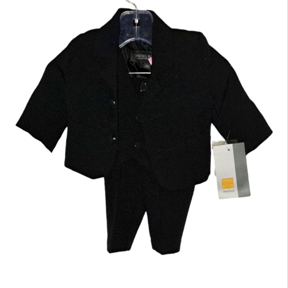 NWT Black 3pc Tuxedo  Sz (Newborn) 0 months